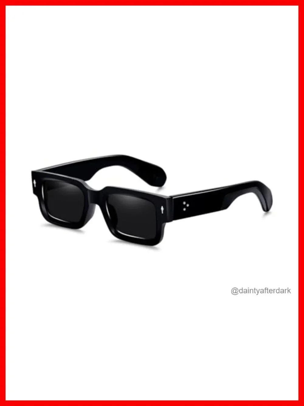 Square Frame Sunglasses UV400 Protection Chunky Rectangle Shades